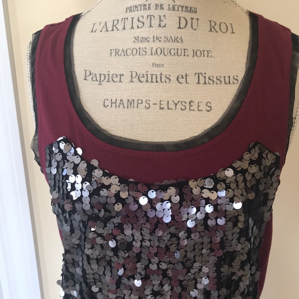 New Simply Vera Wang Sequin Tunic - image 2